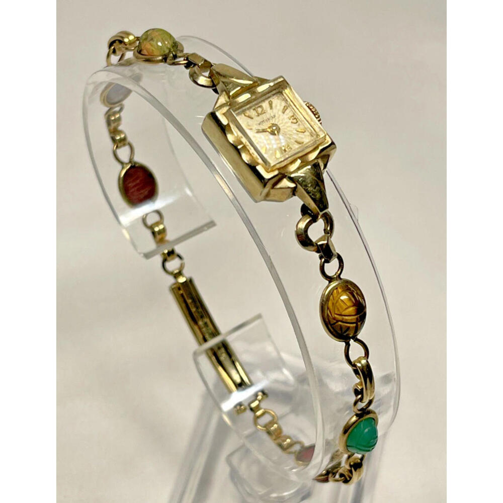Wittnauer Scarab Womens Manual Watch 10k RGP Case & 1/20 Gold-Plated Bracelet